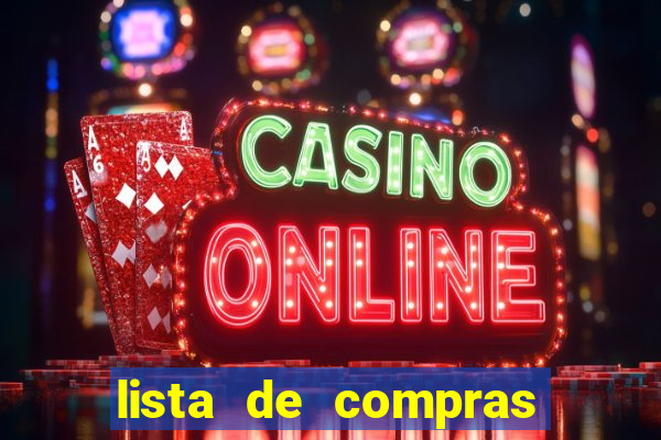 lista de compras para 2 pessoas